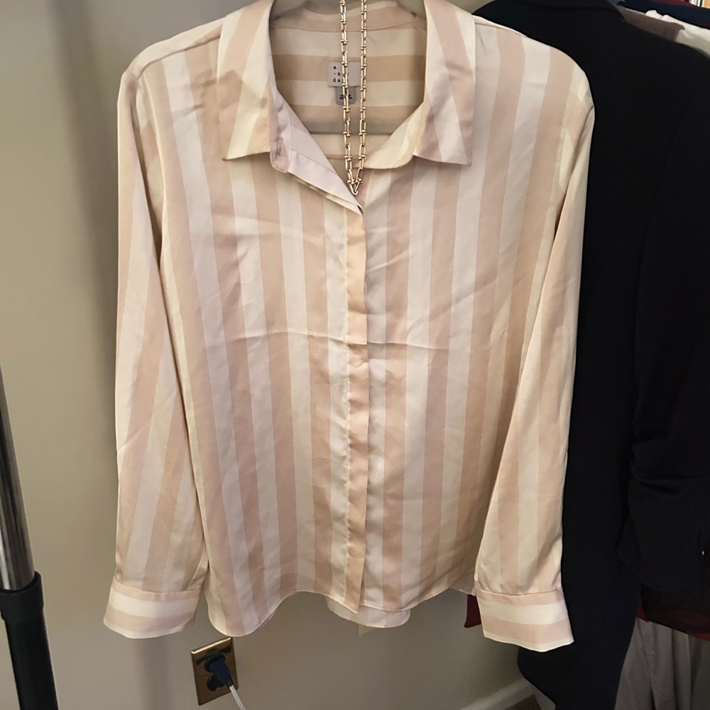 Striped Cream Blouse